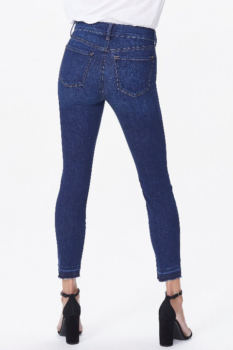 Ami Skinny Ankle Jeans With Released Hem Color Cooper - L and L Stuff