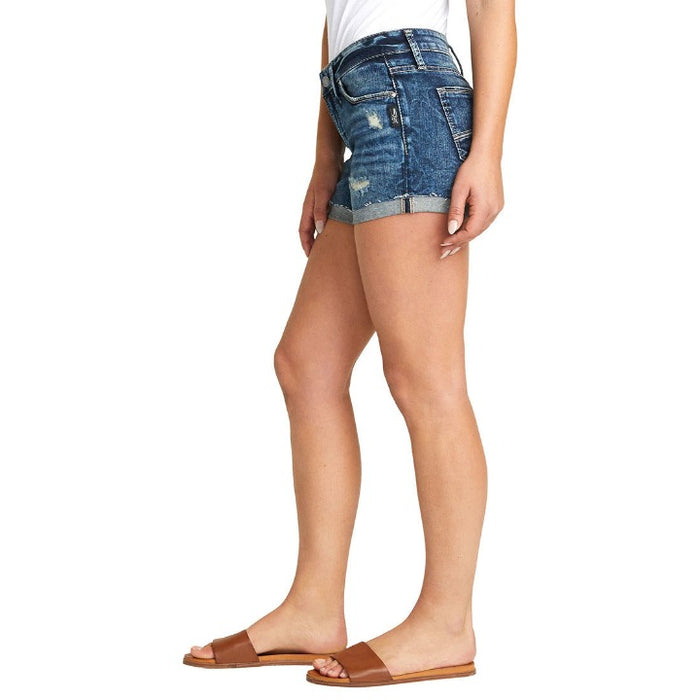 Silver Jeans CO. Ladies' Mid Rise Curvy Fit SUKI Short - L and L Stuff