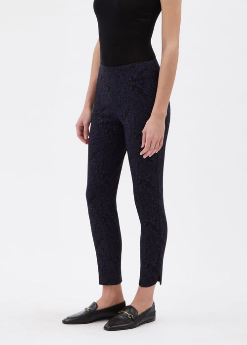 Up! Pants Women's Techno 28" Petal Slit Ankle Pant in Midnight - L and L Stuff
