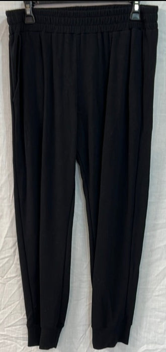 Nally & Millie Ladies' Black French Terry Pull On Sweatpants with Pockets - L and L Stuff