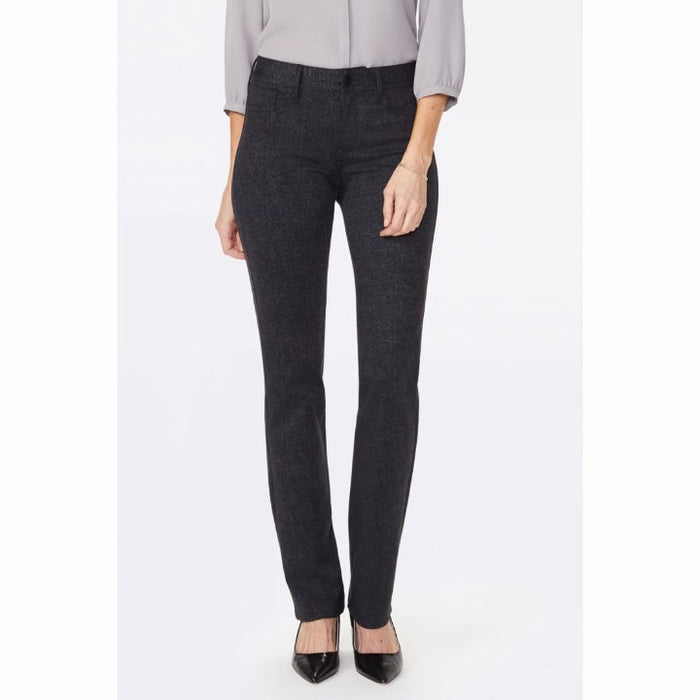 Nydj Womens Marilyn Straight Pants In Ponte Knit Herringbone Heights 6 Jeans