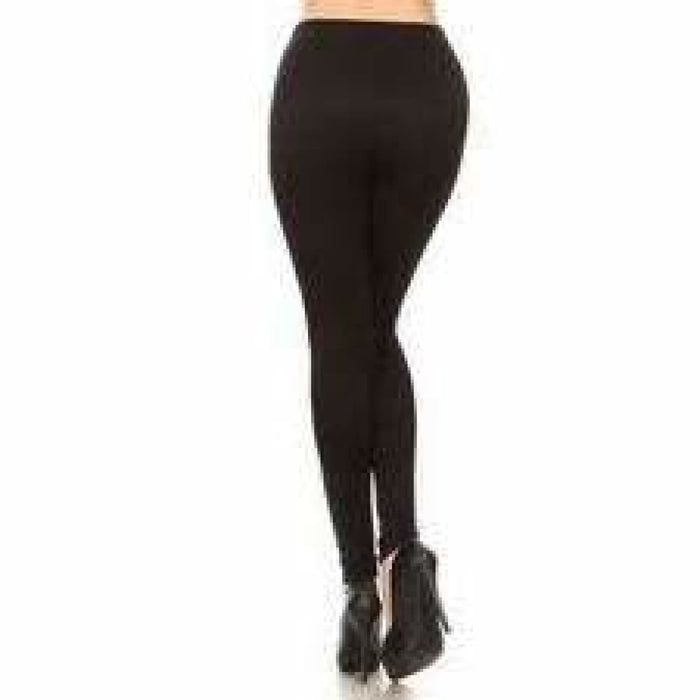 Yelete Ladies Black Ripped Skinny Leggings Leggings