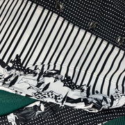 Oopéra Ladies' Reversible Rain Coat Black & White mixed media