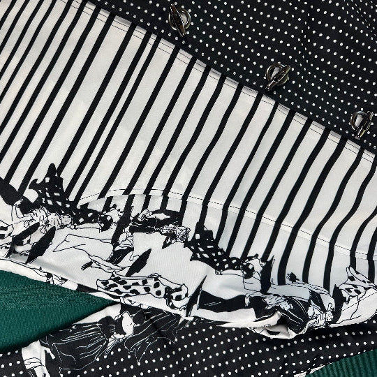 Oopéra Ladies' Reversible Rain Coat Black & White mixed media