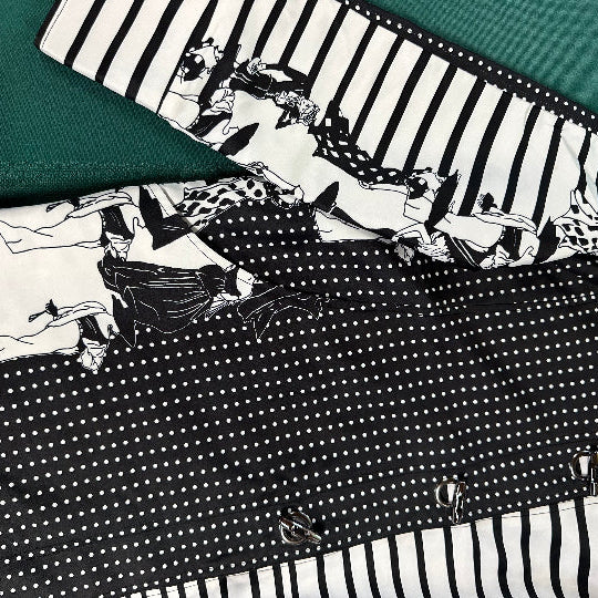 Oopéra Ladies' Reversible Rain Coat Black & White mixed media