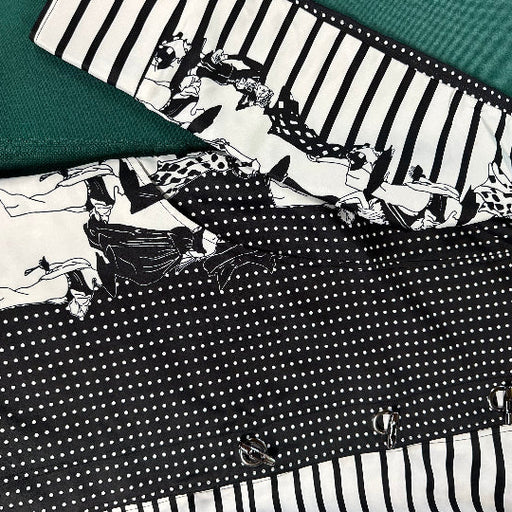 Oopéra Ladies' Reversible Rain Coat Black & White mixed media