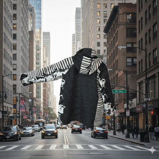 Oopéra Ladies' Reversible Rain Coat Black & White mixed media