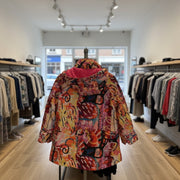 Oopéra Ladies' Reversible Rain Coat Fuchsia graffiti  J6239RW-3