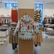 Oopéra Ladies' Reversible Rain  turquoise & fuchsia pattern J6239RW-5