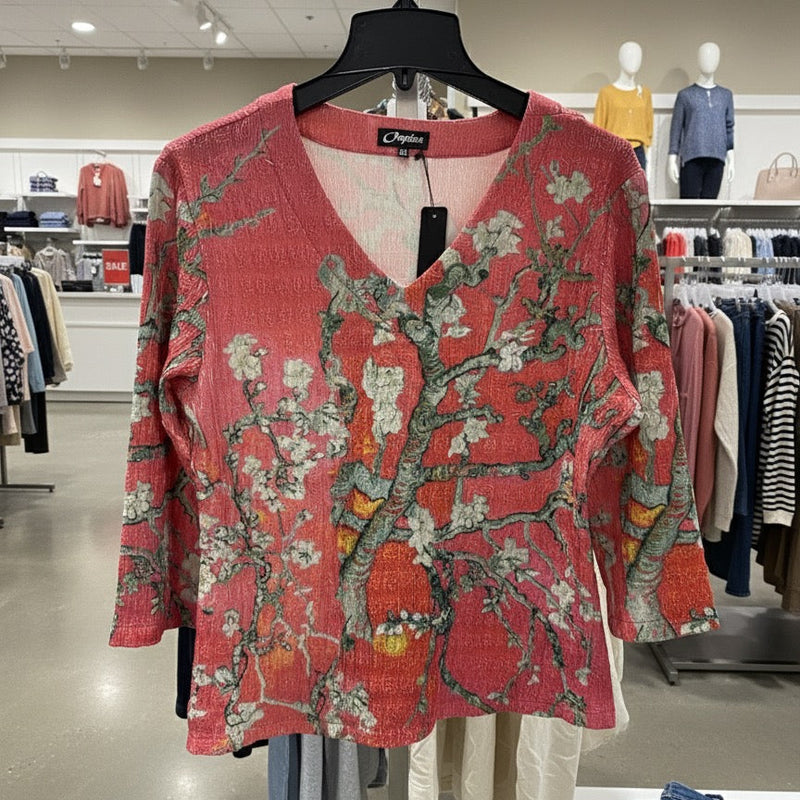 Oopéra ladies' long sleeve printed blouse