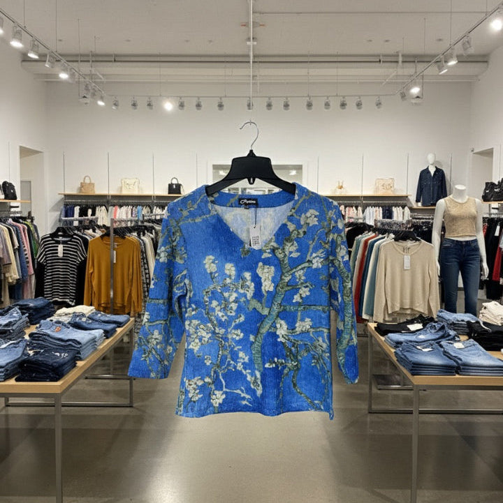 Oopéra ladies' long sleeve printed blouse