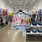 Oopéra ladies' long sleeve printed blouse