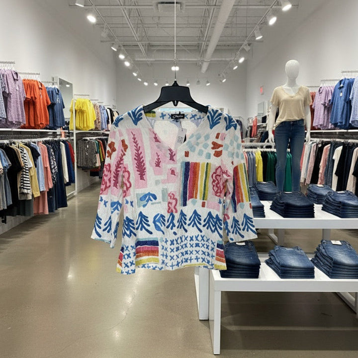 Oopéra ladies' long sleeve printed blouse