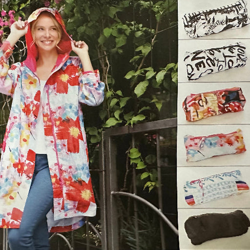 Oopéra packable lightweight water repellent crinkle rain jacket