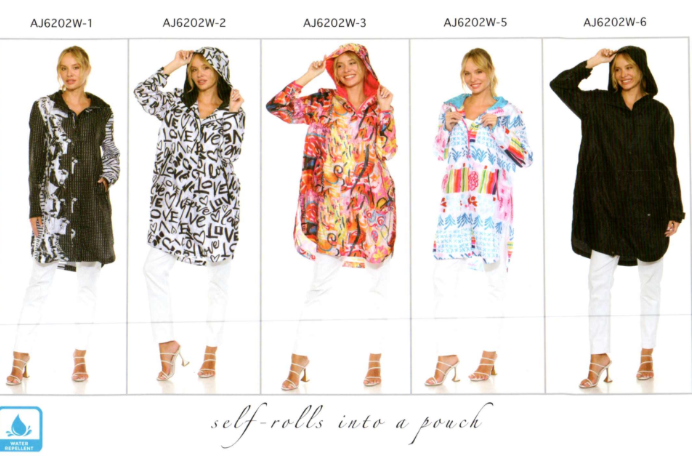 Oopéra packable lightweight water repellent crinkle rain jacket