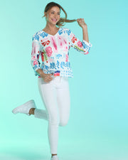 Oopéra ladies' long sleeve printed blouse