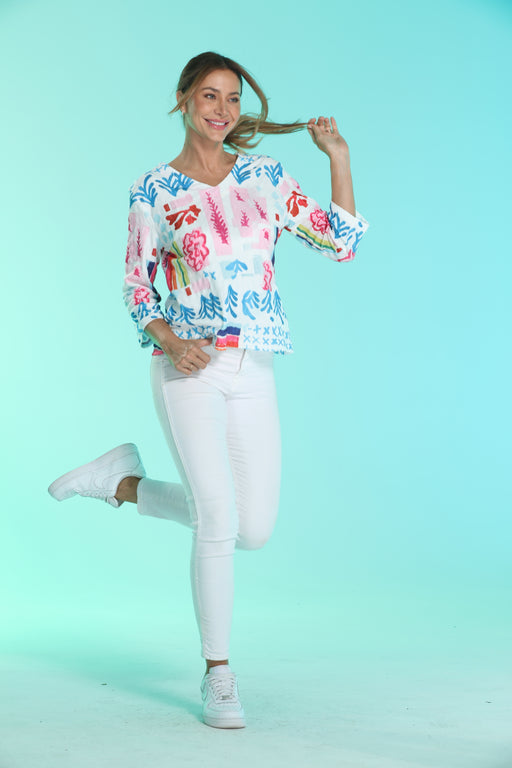 Oopéra ladies' long sleeve printed blouse