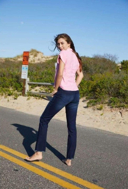 1822 Denim Ladies Re:denim High Rise Straight Jean In Marco 24 Jeans