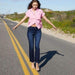 1822 Denim Ladies Re:denim High Rise Straight Jean In Marco Jeans