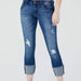 1822 Denim Ladies Taylor Destructed Roll Cuff Crop Skinny Jeans In Gerard 24 Jeans