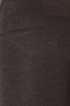 Yelete Ladies' Four Pocket Ponte Pant Color Charcoal Plus Size - L and L Stuff