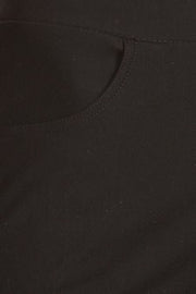 Yelete Ladies' Black Four Pocket Ponte Pants - L and L Stuff