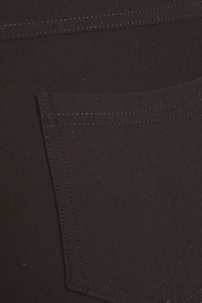 Yelete Ladies' Black Four Pocket Ponte Pants