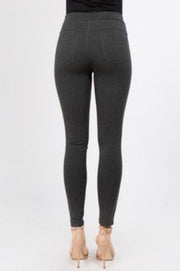 Yelete Ladies' Four Pocket Ponte Pant Color Charcoal - L and L Stuff