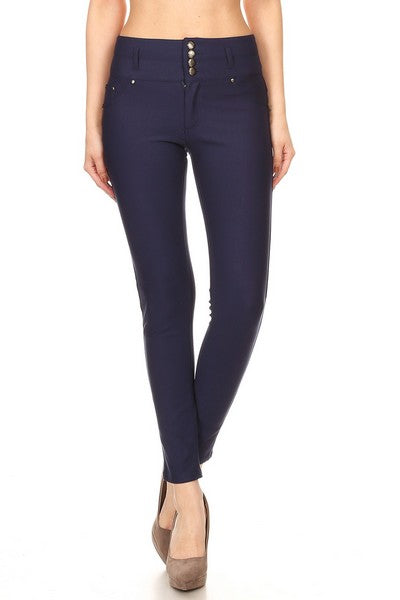 Yelete Ladies' Hi-Waist Super Skinny pants - L and L Stuff