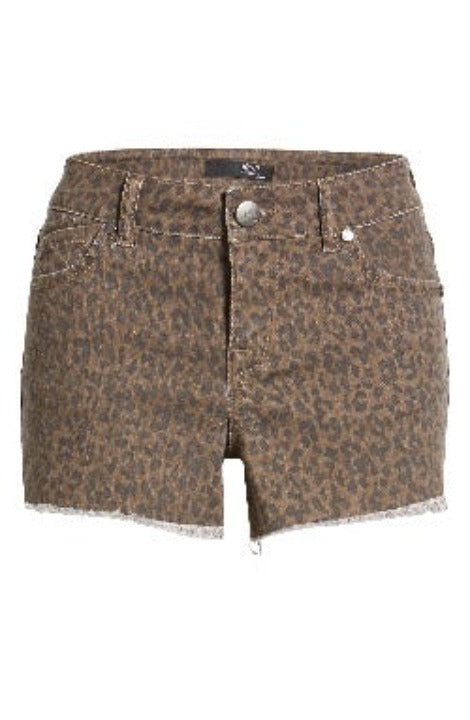 1822 Denim Ladies' Cheetah Print Cutoff Shorts - L and L Stuff