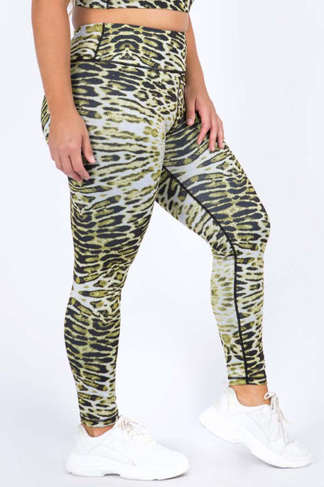 Yelete Women's Active Feline Leopard Workout Leggings — L and L Stuff
