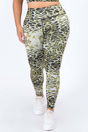 Yelete Women's Active Feline Leopard Workout Leggings - L and L Stuff