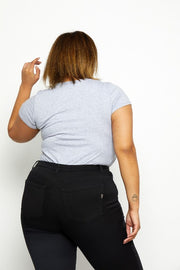 1822 Denim Plus Butter 28" High Rise Ankle Skinny In Wynter Black - L and L Stuff