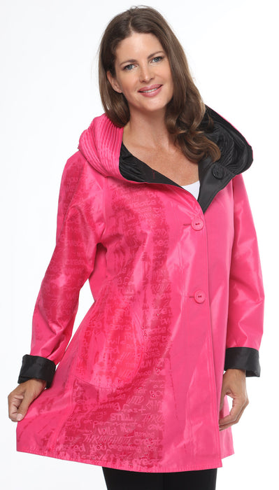 Oopéra Ladies' Reversible Raincoat With Print That Appears When Wet! - L and L Stuff