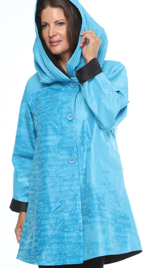 Oopéra Ladies' Reversible Raincoat With Print That Appears When Wet! - L and L Stuff