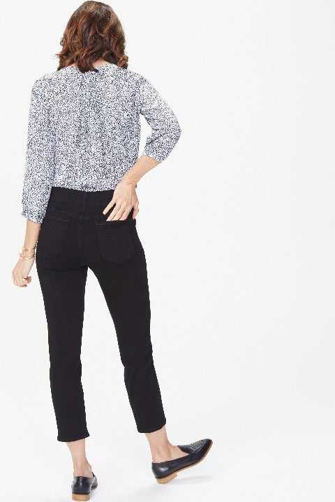 NYDJ Skinny Ankle Pull-On Jeans In Sure Stretch® Denim Color Black - L and L Stuff