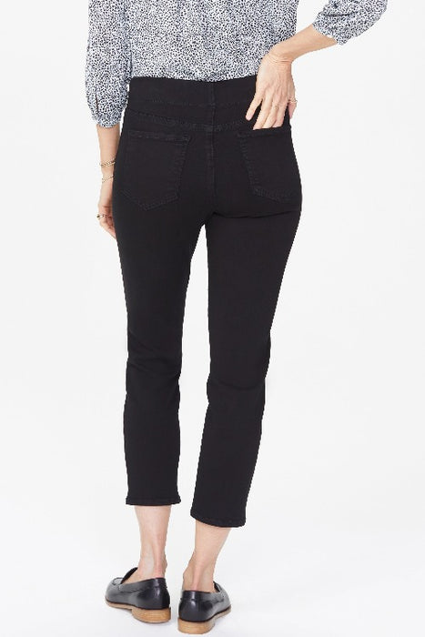 NYDJ Skinny Ankle Pull-On Jeans In Sure Stretch® Denim Color Black - L and L Stuff