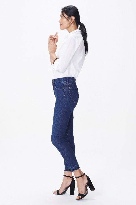 Ami Skinny Ankle Jeans With Released Hem Color Cooper - L and L Stuff