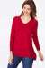 NYDJ Tunic V-Neck Sweater Color Strawberry Hill - L and L Stuff