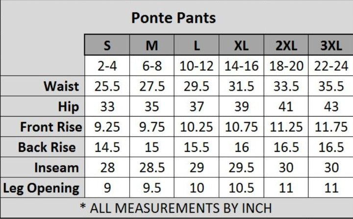 Yelete Ladies' Four Pocket Ponte Pant Color Charcoal - L and L Stuff