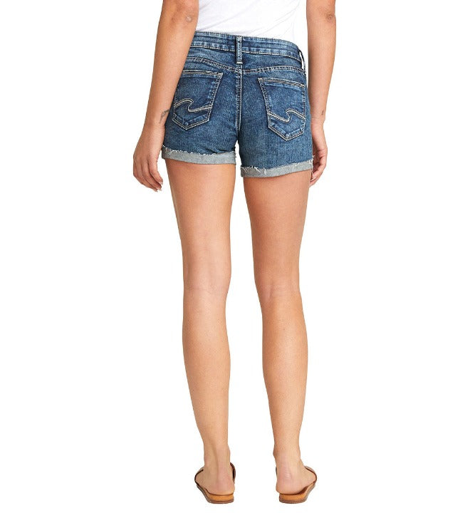 Silver Jeans CO. Ladies' Mid Rise Curvy Fit SUKI Short - L and L Stuff