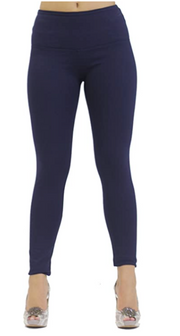 Alisha D Jillian Ponte Knit Legging Featuring Dual Layer Tummy Control - L and L Stuff