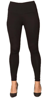 Alisha D Jillian Ponte Knit Legging Featuring Dual Layer Tummy Control - L and L Stuff