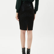 UP! Pants Women's Shiny Snake Pencil Skirt - L and L Stuff