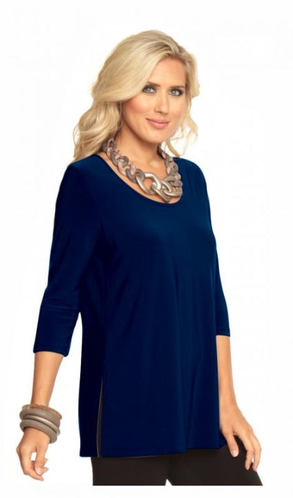 Alisha D Women's Scoop neck Tunic with Side Slit ADT-06 - L and L Stuff