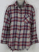 Angie Womens Plaid Flannel With Fringed Hem S / Blue Tops & Blouses