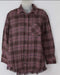Angie Womens Plaid Flannel With Fringed Hem S / Purple Tops & Blouses