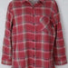Angie Womens Plaid Flannel With Fringed Hem S / Red Tops & Blouses