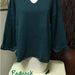 Avalin Womens V-Neck Oversized Tunic Slub Cotton Sweater #9079 Made In U.s.a. Peacock(Dark Green) Sweaters