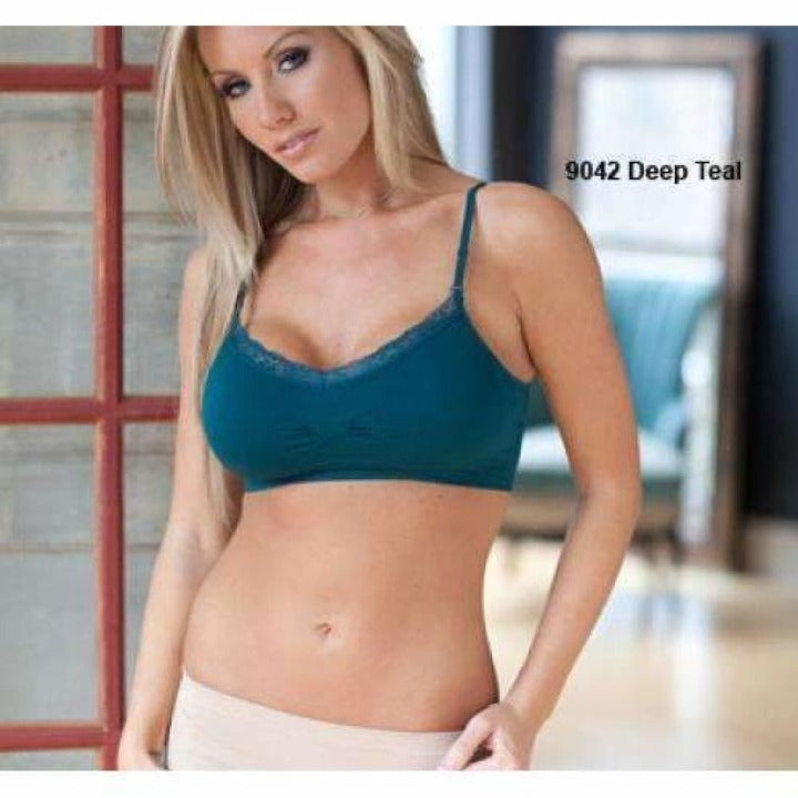 Coobie Womens Bra V-Neck Lace Trim Bras & Bra Sets